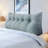 Linen Blend Gray Headboard Reading Wedge Pillow for Bed Rest Back Support-56097848