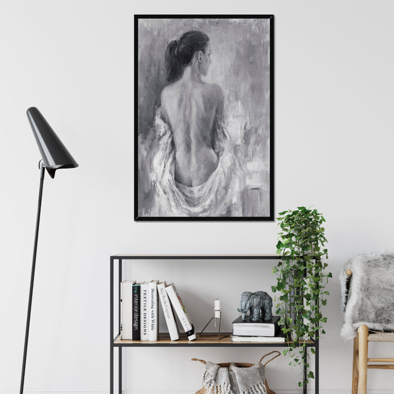 Draped Figure I by Ethan Harper - Painting, Black Framed Paper Print, 95cm H x 65cm W