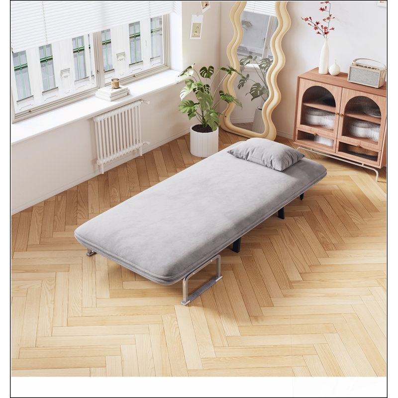 31,5? Fauteuil convertible convertible à trois plis, Gris clair