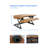  46 in. Beige Height Adjustable Corner Standing Desk Converter with Anti Fatigue Mat and Dual Monitor Platform-1432032510