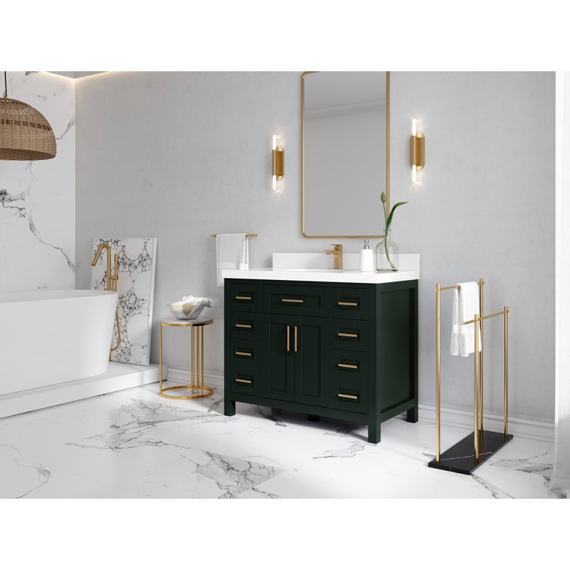 Ensemble de meuble-lavabo simple 42 po Cambridge, Blanc