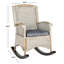 Chaise berçante en osier / rotin avec coussins Salters-16287838