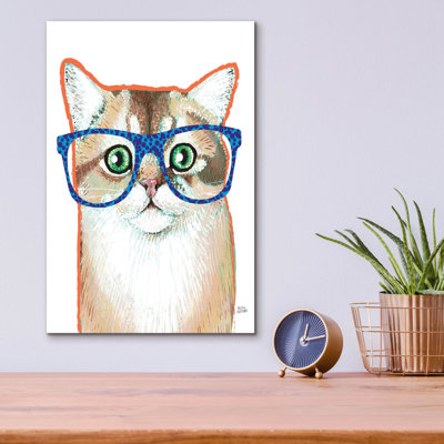 «Bespectacled Pet 2» par Melissa Averinos, art mural en verre acrylique