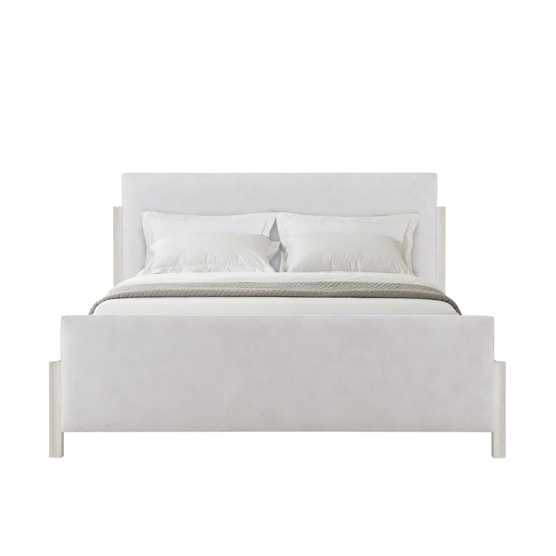 Urbane Upholstered Bed, White/Sundew