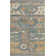 Elan Hand Woven Flat Weave Wool/Cotton Southwestern Rug in Blue