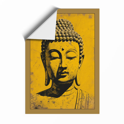 Golden Buddha Head Japandi - Print