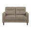 Mobilier de salon contemporain en tissu d'ameublement en chenille brun avec tissu d'ameublement en chenille
