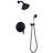 Wall Mounted Complete Rainfall Shower System With Round Handheld Spray-72014835