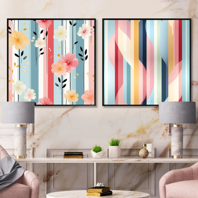 Jaylen - Abstract Shapes Square Collage Set Of 2