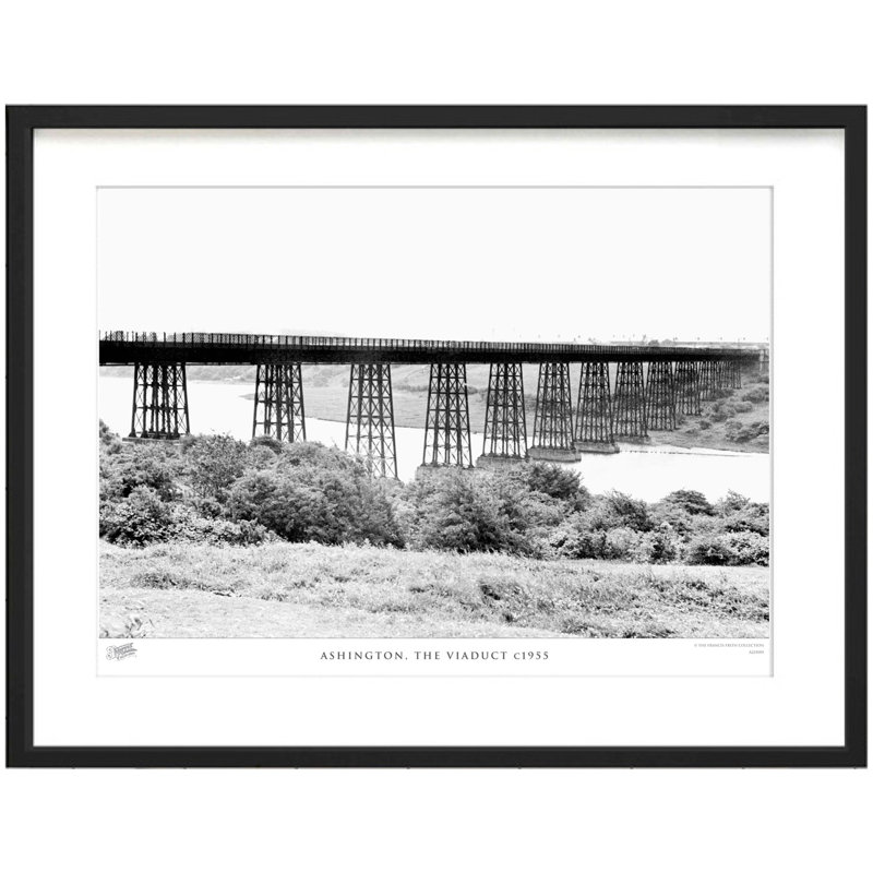 Ashington, The Viaduct C1955 - Single Picture Frame Print, 60cm H x 80cm W x 2.3cm D