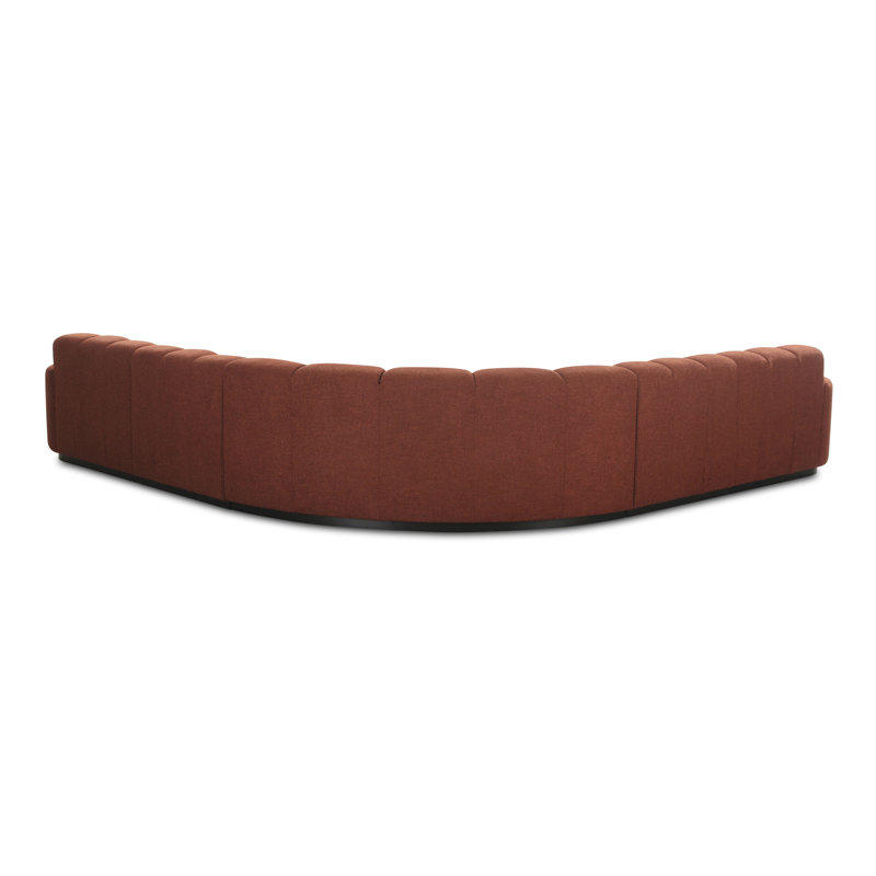 Roman L-Shaped Sectional, Rust Basketweave