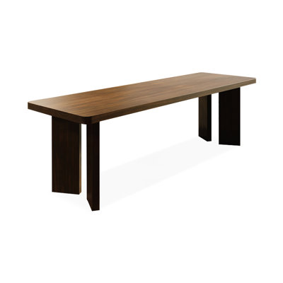 Nut-brown Rectangular Solid Wood writing desk