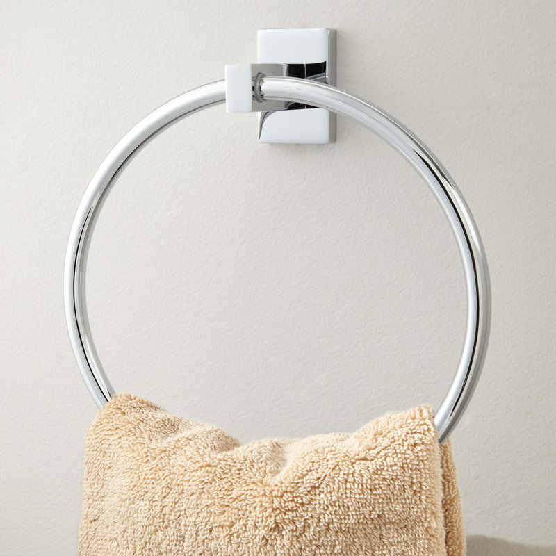 Helsinki Collection Wall-Mount Towel Ring, Chrome