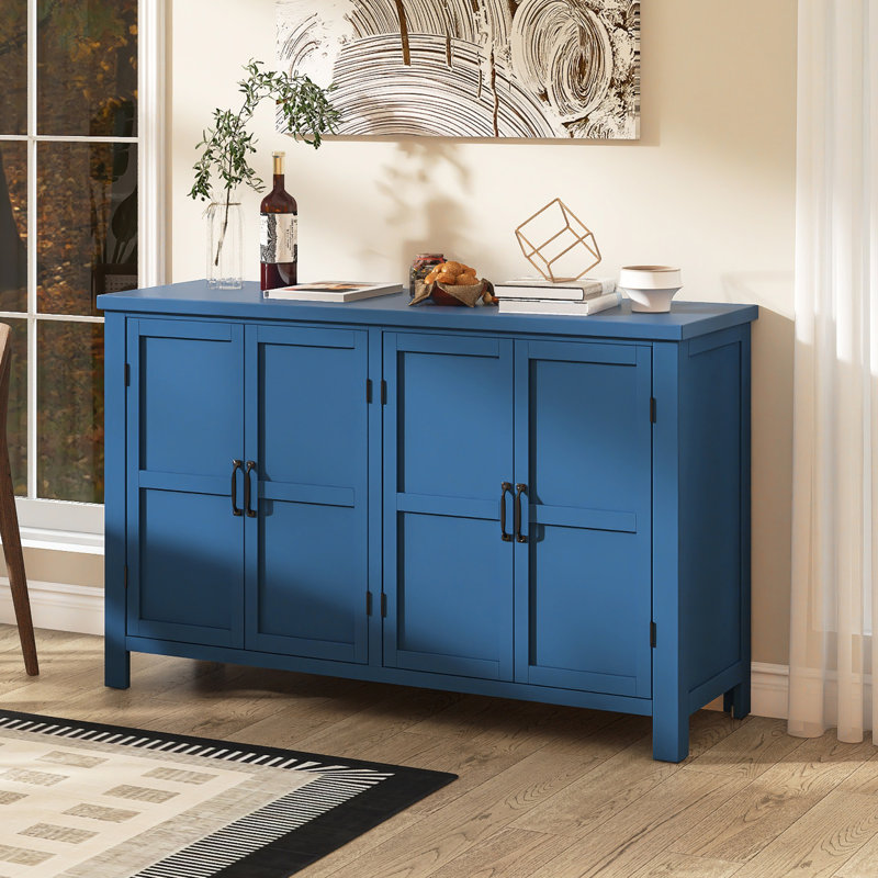 Buffet 51 "à 4 portes avec tablettes réglables 51", Bleu