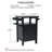  BBQ Grill Storage Cart/Bin, Grill Carts Outdoor Storage Cabinet With Wheels 23.5''Lx20.31''Wx35.51''H(2 Wheels)