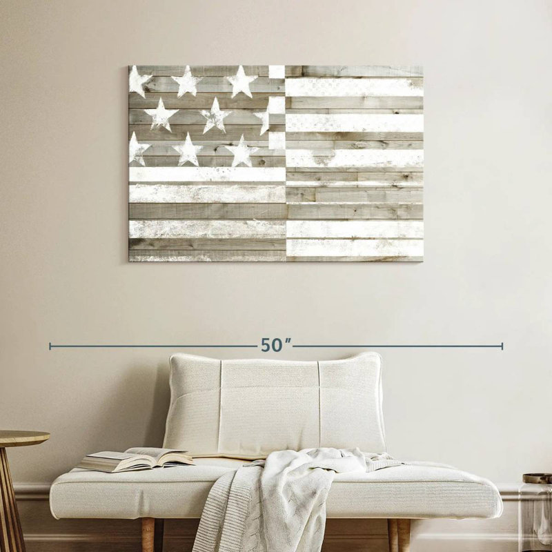 Drapeau Borges Rustic Americana, H 26 po x l 39 po