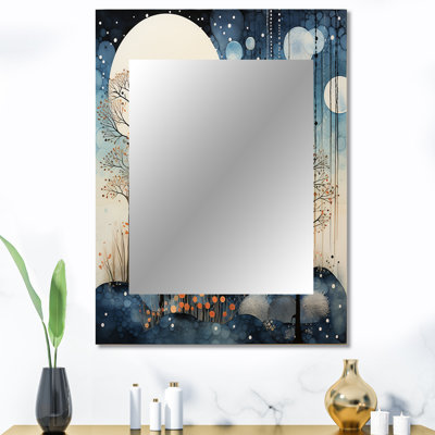 «Japon Art Blue Serene Zen Minamlism Landscape III», art mural unique, impression sur toile