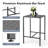 27 Inch Outdoor Aluminum Bar Table,Gray-2003538977
