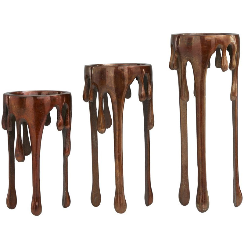 Ensemble de chandelles de table 3 pièces Moderna, Cuivre