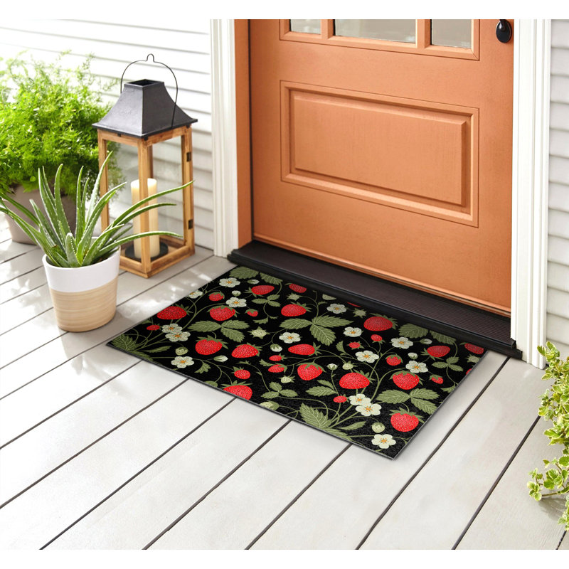 Non-Slip Floral Outdoor Doormat