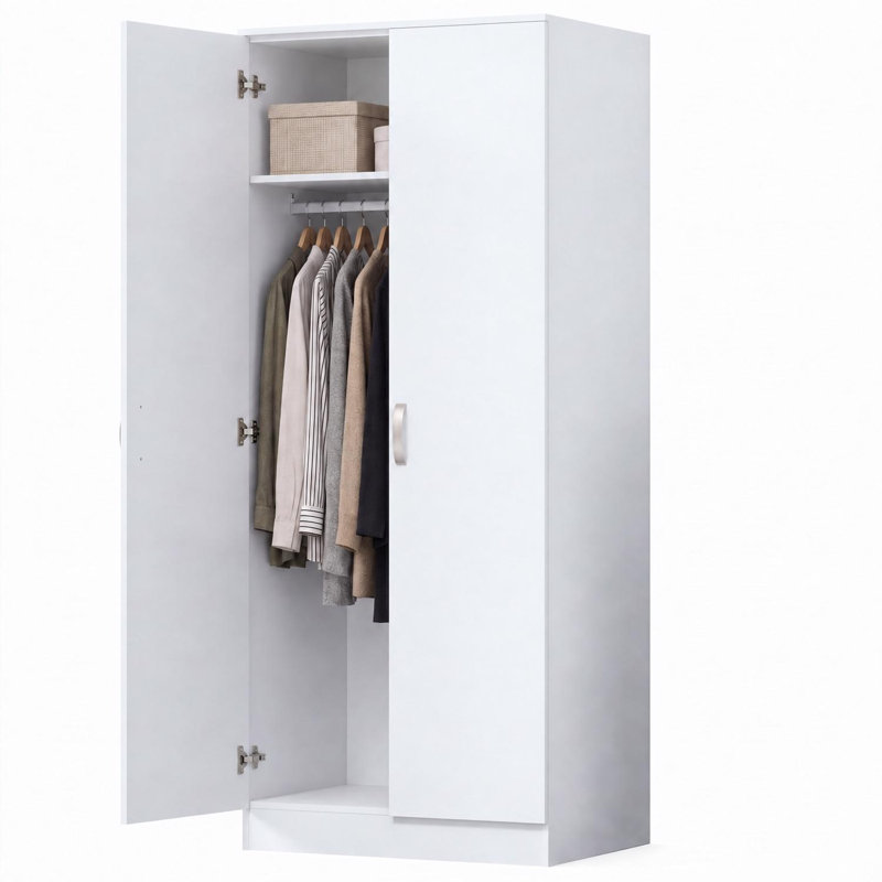 Tunis 2 Door Robe White, White