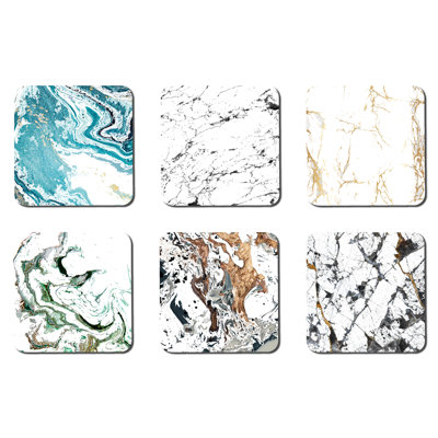 Square 6 Piece Coaster Set