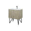 Ensemble de meuble-lavabo pour salle de bain, plateau en marbre de culture et robinet en métal (NO SINK)