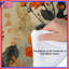 Édredon orange à motif floral-126685148