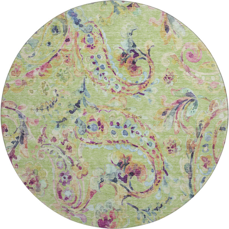 Tapis en aloès Prisco lavable à la machine de qualité supérieure, Rond 8 pi