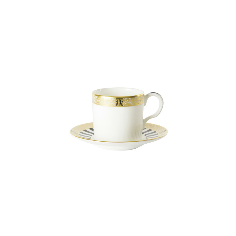 Satori Bone China Espresso Cup, White/Gold