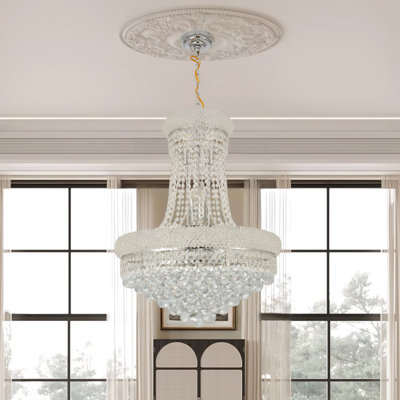 24 Inch Silver Luxury Crystal Chandelier Furniture Living Room Staircase