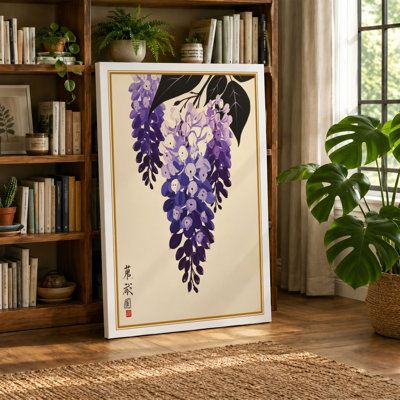 Wisteria in Bloom Japandi - Wrapped Canvas