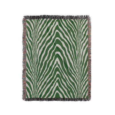 Zoe Animal Print Cotton Blend Blanket Throw