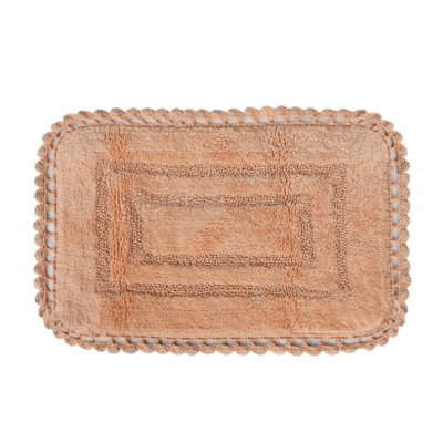Akife 100% Cotton Non-Slip Bath Rug
