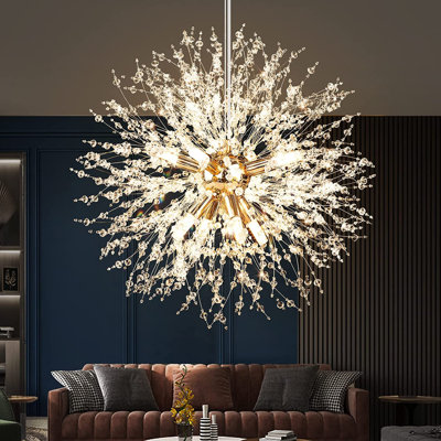  Lustres en cristal Modern Firework, nickel brossé