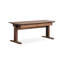 Bureau rectangulaire en noyer massif avec 2 tiroirs-558567377