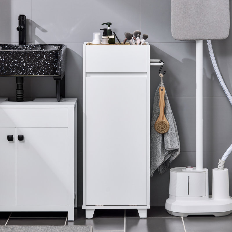 Wood Laundry Organisation Essentials, White