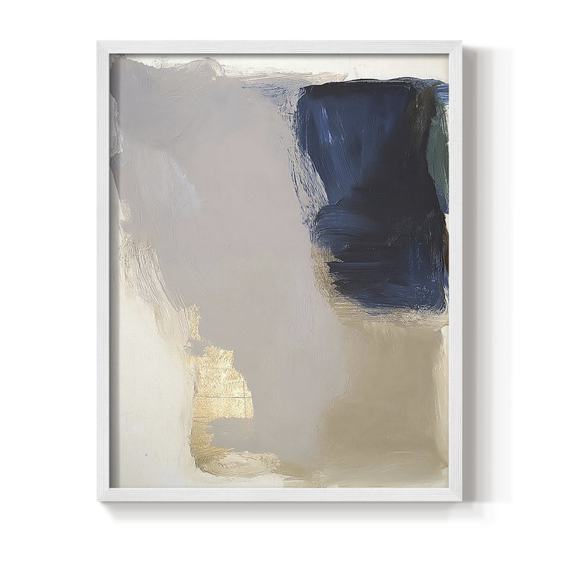 ABSTRACT Series cmxxiii - reproduction encadrée de qualité supérieure - prête à être accrochée - aucun clou requis, Blanc