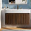 Modern Vanities(Must include both Vanity Cabinet  and Sink) 24 Inch Floating Walnut-2134711044