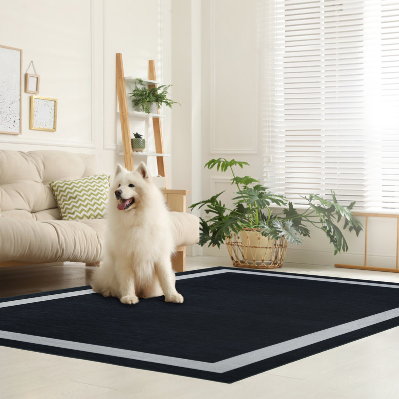Washable Geometric Indoor Rug, Rectangle 8' x 10'