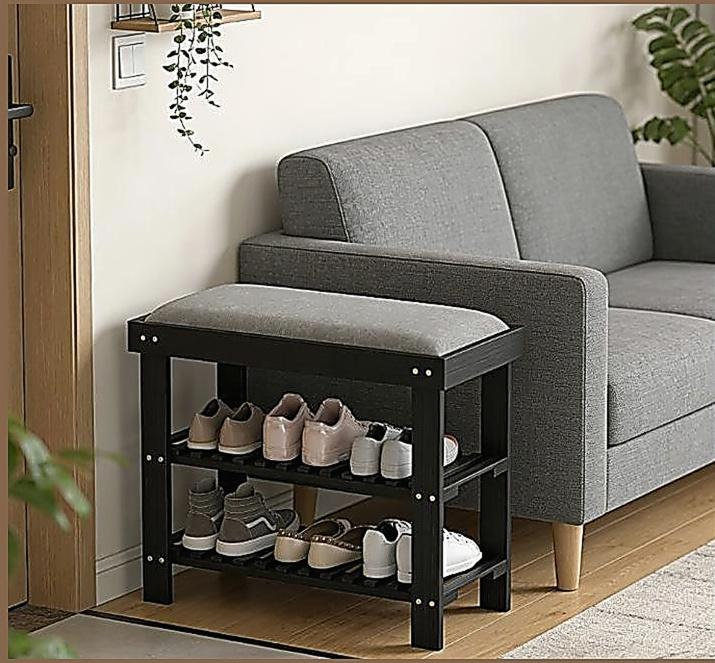 Range-chaussures, banc de rangement pour chaussures, banc d'entrée à 3 niveaux