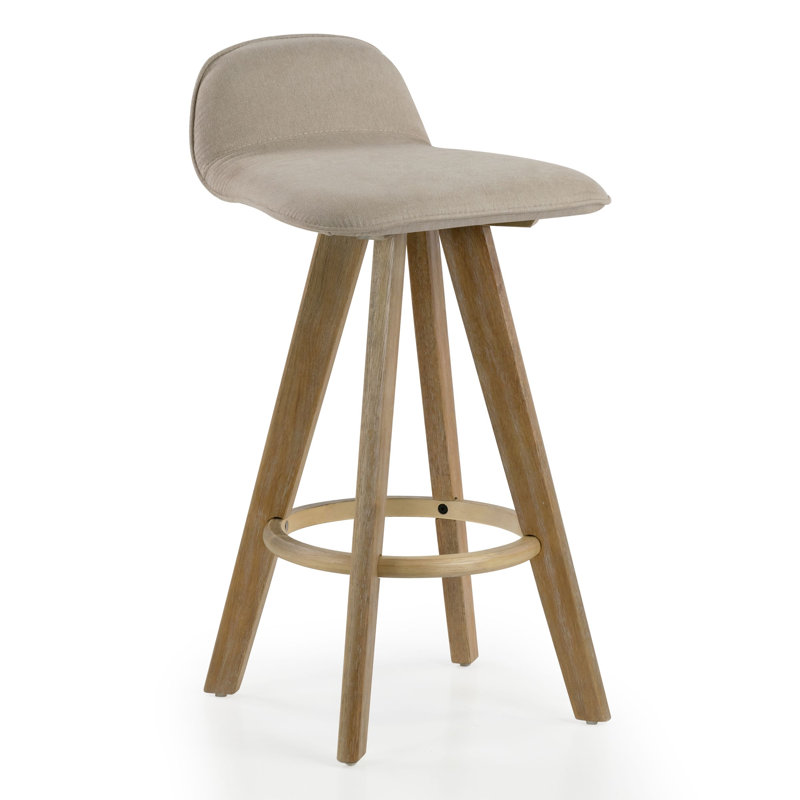 Ensemble de 2 tabourets de comptoir Asta, White Washed