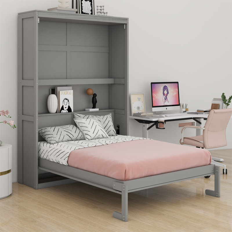 Lit escamotable mural avec tablettes Murphy