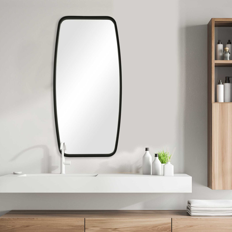 Miroir mural Belle, Noir, 40 po x 20 po