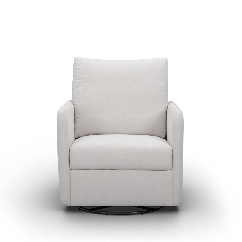 Fauteuil d'allaitement en chenille gris clair Nancy, Gris chenille