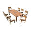 Macalla Outdoor 9 - Piece Teak Dining Set