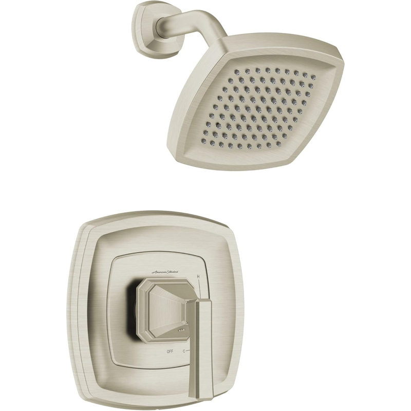 American Standard Crawford Shower Trim Kit With Water-saving Showerhead, Double Ceramic Pressure Balance Cartridge With Lever Handle