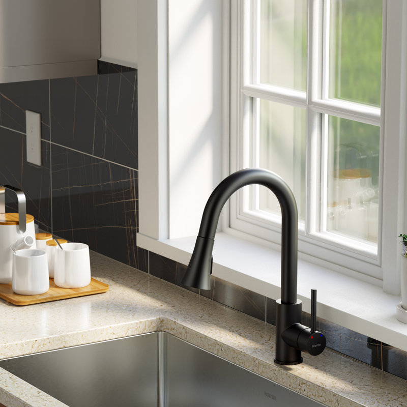 Robinet de cuisine Karran Weybridge, Noir mat
