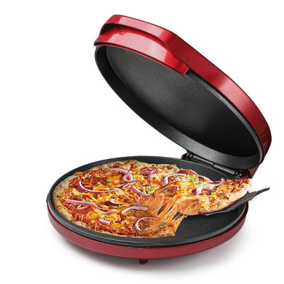Machine à pizza commerciale CHK Series à température variable, 12 pouces, rouge