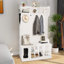 5-in-1 Entryway Furniture Entryway Hall Tree With Storage Cabinet And Top Shelf